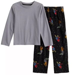 Cuddl Duds Boys Astronauts Space Skateboards Shirt and Pants Pajamas